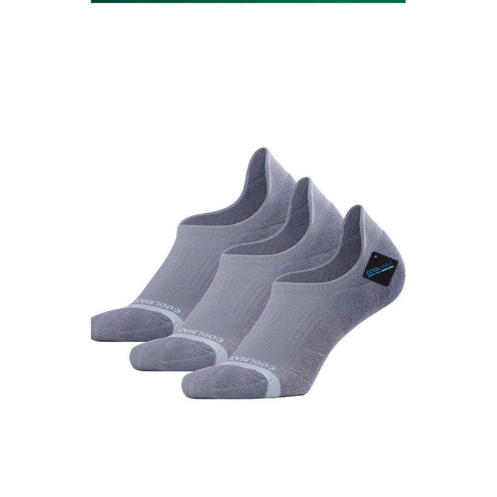 BRISIRA Coolmax Bamboo Viscose Compression Running No Show Socks Womens Blue LG